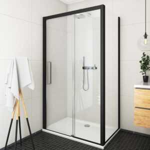 Bočná zástena k sprchovacím dverám 100x205 cm Roth Exclusive Line čierna matná 563-1000000-05-02