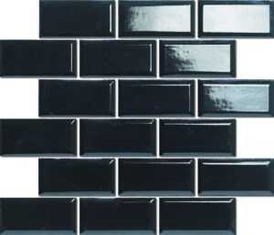 Keramická mozaika Premium Mosaic čierna 30x30 cm lesk MOS4595BK