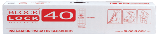 Montážna sada Glassblocks pre 40 tvárnic GBBLLOCK40