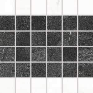 Mozaika RAKO Vein čiernobiela 30x30 cm lesk WDM06133.1