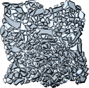 Sklenená mozaika Premium Mosaic černá 30x30 cm lesk MOSBKP