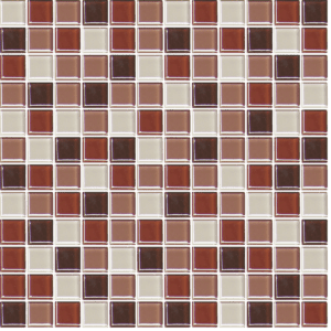 Sklenená mozaika Premium Mosaic hnědá 30x30 cm lesk MOS25MIX6
