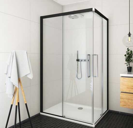 Sprchové dvere 100x205 cm pravá Roth Exclusive Line čierna matná 560-100000P-05-02