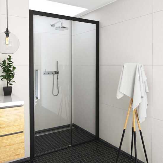 Sprchové dvere 130x205 cm pravá Roth Exclusive Line čierna matná 565-130000P-05-02