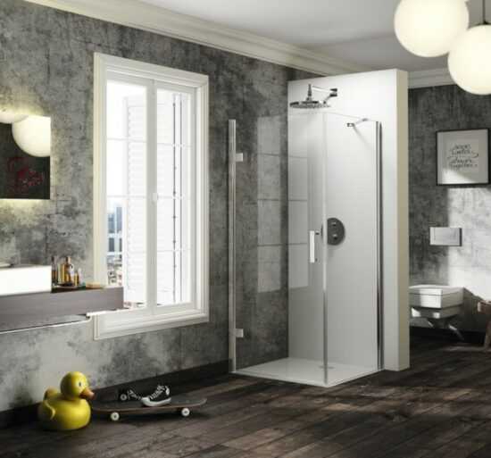 Sprchové dvere 90x200 cm pravá Huppe Solva pure chróm lesklý ST2607.092.322