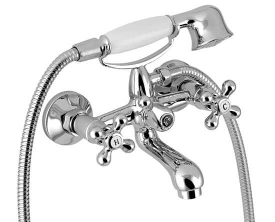 Vaňová batéria Novaservis Titania Retro II so sprchovacím setom 150 mm chróm 99121