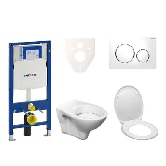 Závesný set WC S-line + modul Geberit Duofix s tlačidlom Sigma 20 (biela/chróm lesk) 111.300.00.5 ND4