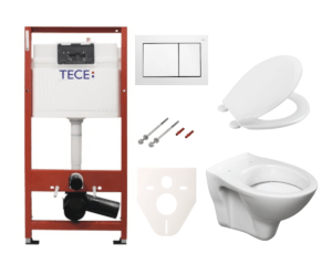 Závesný set WC S-line + modul TECE s tlačidlom TECEbase (biela) SIKOTSR0