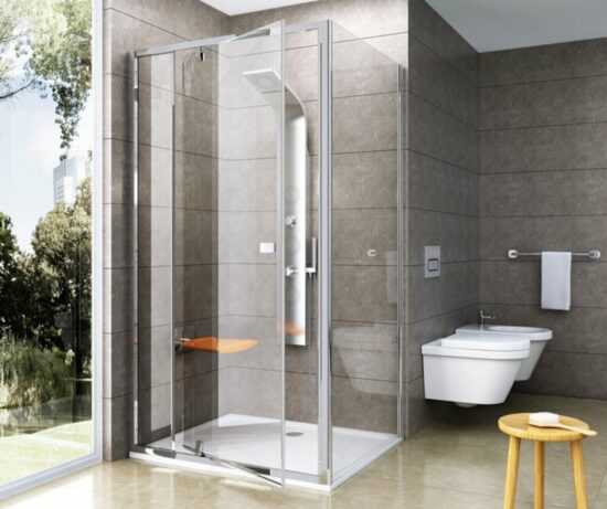 Bočná zástena k sprchovacím dverám 100x190 cm Ravak Pivot chróm lesklý 90GA0C00Z1