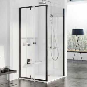 Bočná zástena k sprchovacím dverám 90x190 cm Ravak Pivot čierna 90G70300Z1