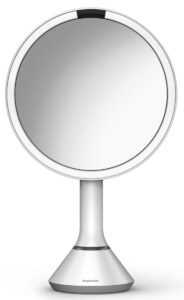 Kozmetické zrkadielko Simplehuman Dual Touch perleťovo biela ST3054
