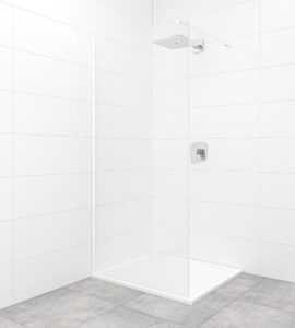 Sprchová zástena Walk-In / dveře 100 cm SAT Walk-in vo farbe profilu biela SATBWI100PRB