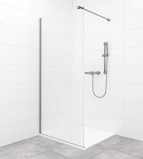 Sprchová zástena Walk-In / dveře 80 cm SAT Walk-in vo farbe profilu PVD Gun metal SATBWI80PRGM