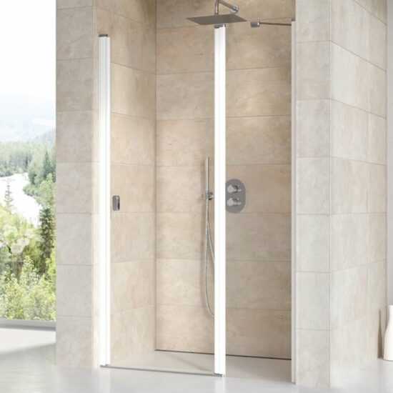 Sprchové dvere 110x195 cm Ravak Chrome biela 0QVDC100Z1