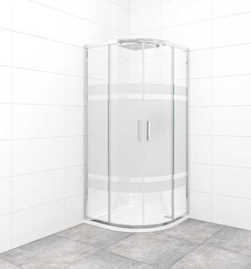 Sprchový kout čtvrtkruh 80x80 cm SAT TEX SATBKTEXS80CRS