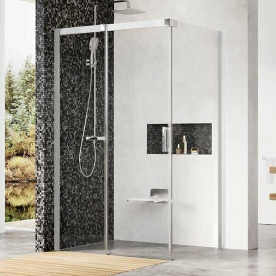 Sprchový kút 100x195 cm levá Ravak Matrix chróm matný 0WLAAU00Z1