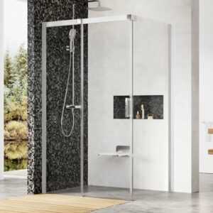 Sprchový kút obdĺžnik 120x90x195 cm levá Ravak Matrix chróm matný 0WLG7U00Z1