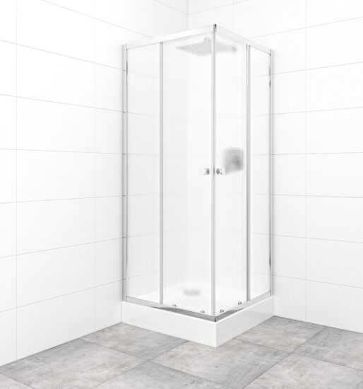 Sprchový kút štvorec 80x80x185 cm Multi Basic chróm lesklý SIKOMUQ80CRCH