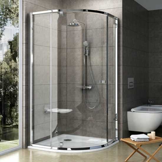 Sprchový kút štvrťkruh 90x90x190 cm Ravak Pivot chróm lesklý 37677C00Z1