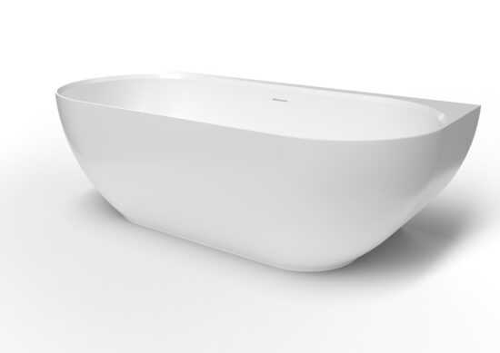 Voľne stojaca vaňa k stene SAT Lesly 170x82 cm liaty mramor LE1700