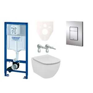 Závesný WC set Ideal Standard Tesi do ľahkých stien / predstenová 38528SET-KE
