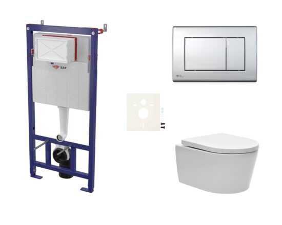 Závesný WC set SAT Brevis do ľahkých stien / predstenová SIKOSSBR21K