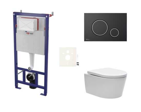Závesný WC set SAT Brevis do ľahkých stien / predstenová SIKOSSBR78K