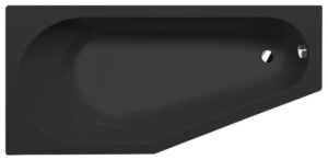 Asymetrická vaňa Polysan TIGRA L 80x170 cm akrylát ľavá čierna 90111BM