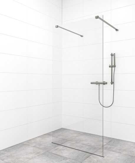 Sprchová zástena Walk-in 80 cm SAT vo farbe profilu Gun metal SATBWI80MRZAVGM