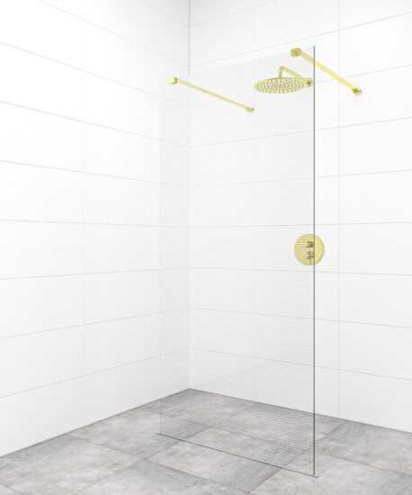 Sprchová zástena Walk-in 80 cm SAT vo farbe profilu zlatá SATBWI80MRZAVZ