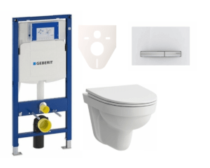Cenovo zvýhodnený závesný WC set Geberit do ľahkých stien / predstenová montáž + WC Laufen Laufen Pro Nordic SIKOGES3H8