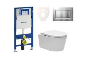 Cenovo zvýhodnený závesný WC set Geberit do ľahkých stien / predstenová montáž + WC SAT Brevis SIKOGES3W7