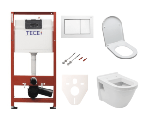 Cenovo zvýhodnený závesný WC set TECE do ľahkých stien / predstenová montáž + WC Vitra S50 SIKOTSV0