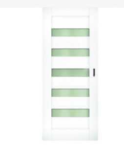 Interiérové dvere Naturel Accra posuvné 80 cm biele ACCRACPLB80PO + posuvný posuvný systém