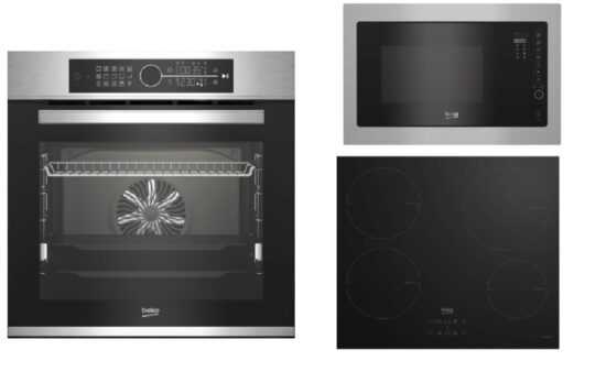 Súprava spotrebičov Beko BBIM12400XCS + HII64400MT + BMGB25332BG