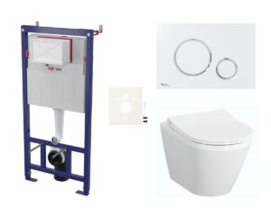 Cenovo zvýhodnený závesný WC set SAT do ľahkých stien / predstenová montáž + WC Vitra Integra SIKOSSINTRESU70K