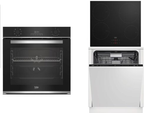 Set spotrebičov Beko s umývačkou BBIM13300X + HII64400MT + BDIN36521Q
