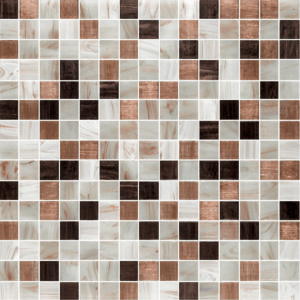 Sklenená mozaika Premium Mosaic hnědá 33x33 cm lesk MOSJ20MIXBR