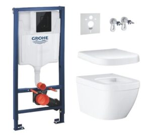 Závesný wc set do ľahkých stien / predstenová Grohe Euro Ceramic SIKOBGRSET1