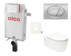 Cenovo zvýhodnený závesný WC set Alca na zamurovanie + WC Glacera Alfa SIKOAA3