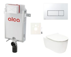 Cenovo zvýhodnený závesný WC set Alca na zamurovanie + WC Glacera Alfa SIKOAA8
