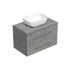 Kúpeľňová skrinka s doskou Naturel Cube Way 80x53x46 cm betón mat CUBE46803BE45