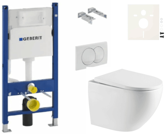Závesný wc set do ľahkých stien / predstenová SAT SIKOGESTOR67D01