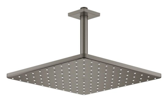Hlavová sprcha Grohe RAINSHOWER Cube strop vrátane sprchového ramená kartáčovaný Hard Graphite 26566AL0